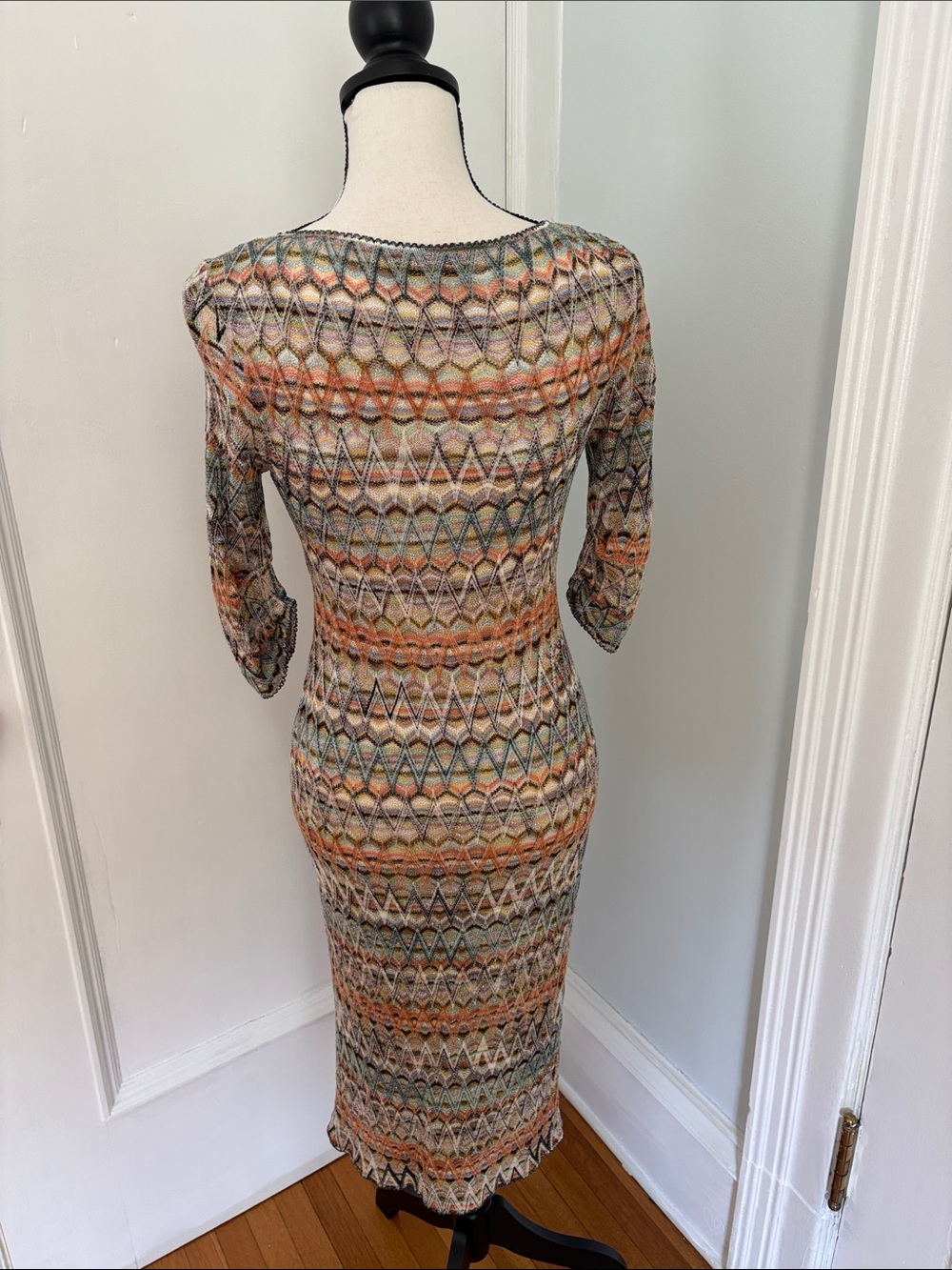 Missoni Zigzag Knit V-Neck Dress - Picture 3 of 8